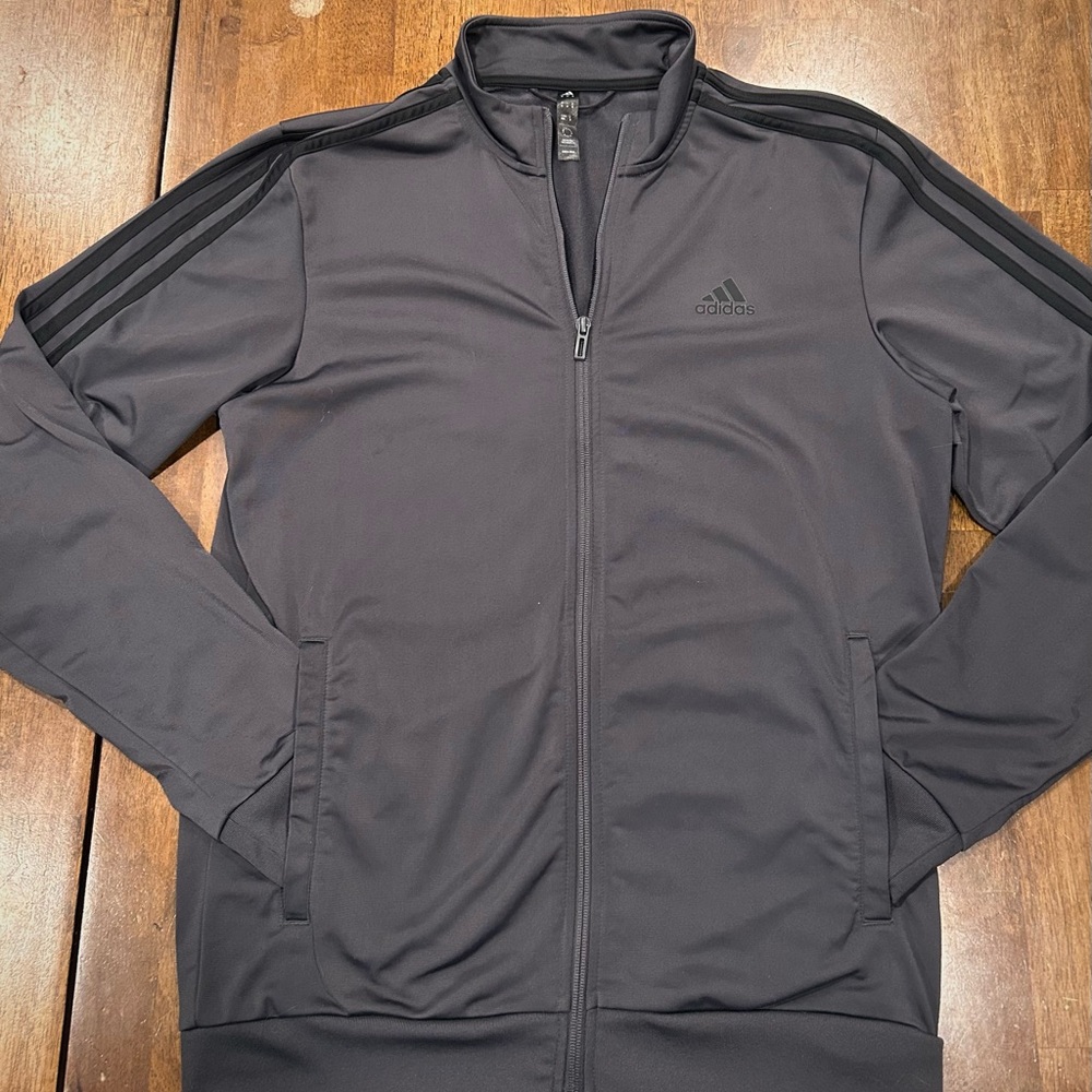 Adidas Men's Dark Gray Track Jacket